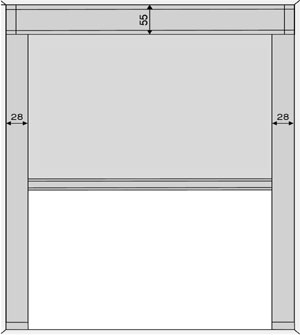 Dachfensterrollo COMFORT Frontansicht