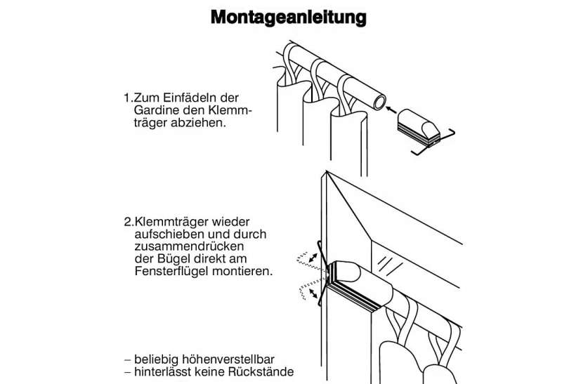 Cafe Klemmstange Scheibenstange