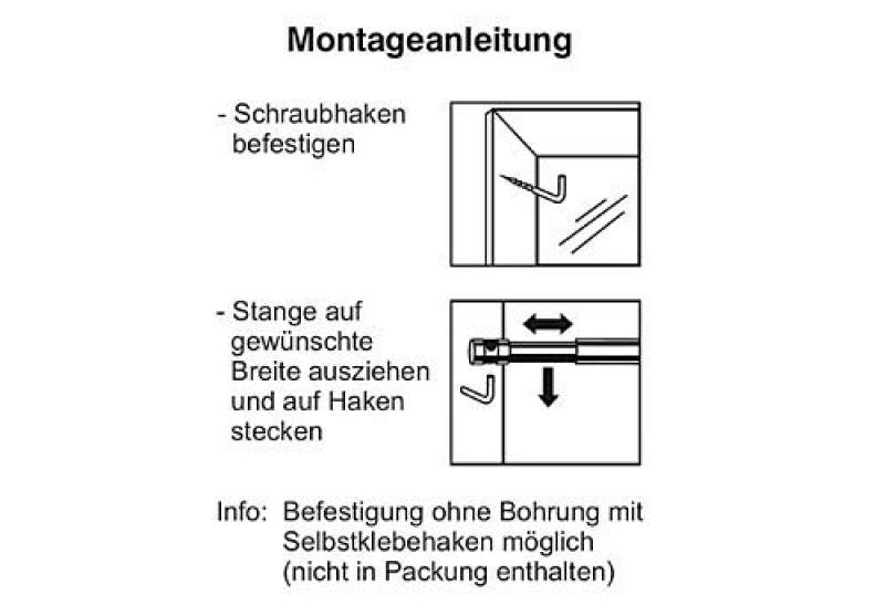 Vitragen Scheibenstange rund